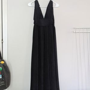 Lulu's long black dress